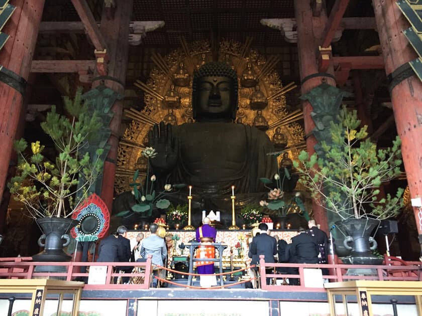 奈良・東大寺で「算額」奉納式を荘重に挙行
～3回めとなる2017年の算額は
「大仏様の水かき」と「香木」について～