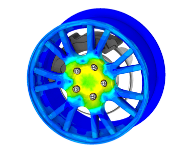 ホイール応力のコンター図