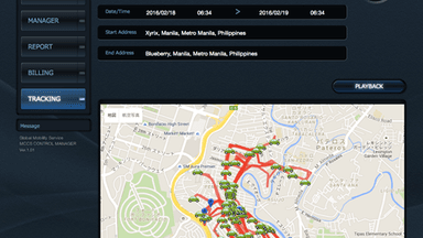 車両の運行状況や位置情報の管理画面(2)