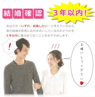 結婚の意思は3年以内に確認！