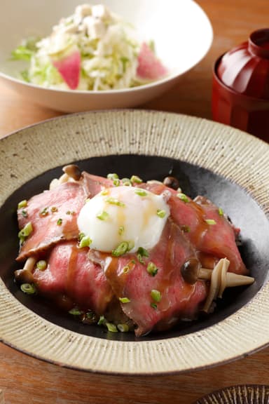 【和】ローストビーフ丼セット