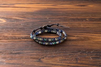 CHAN LUU STONE 2ROW BRACELET カラー：ネイビー 価格：￥13&#44;000(税別)