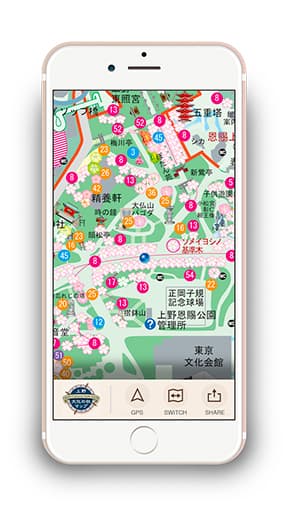 お花見には桜マップを利用