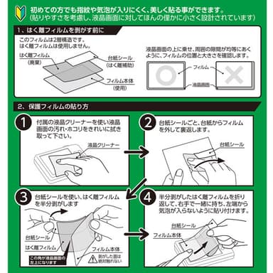 フィルムの貼り方