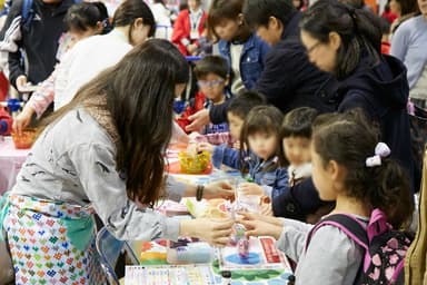 キッズワークショップコーナー(前回の様子)