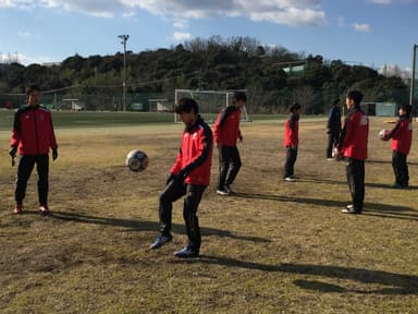 サッカーの体験会風景