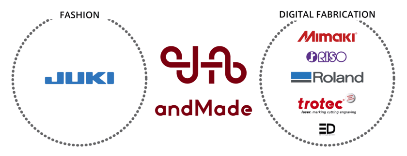 プロ用機材を揃えた国内最大級の
個人向けファッション系FABサービス
「andMade」が4月末オープン！！