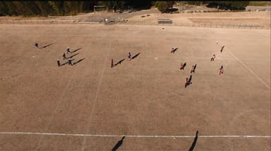 試合中の実際の空撮画像