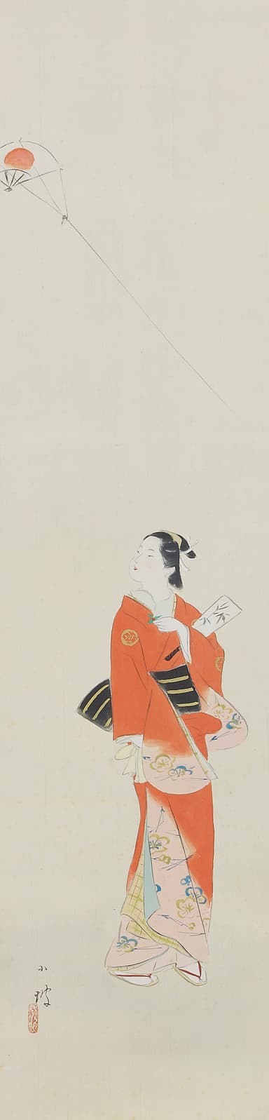 美人画を中心に寺宝を特別公開。伊藤小坡「初春」