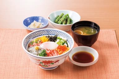 生しらすの十種うまか丼と小鉢セット