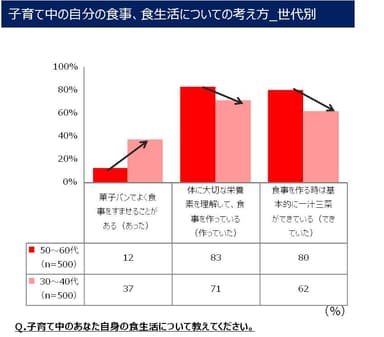 母親自身の食生活について