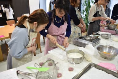 まめプラス料理教室 実習の様子1