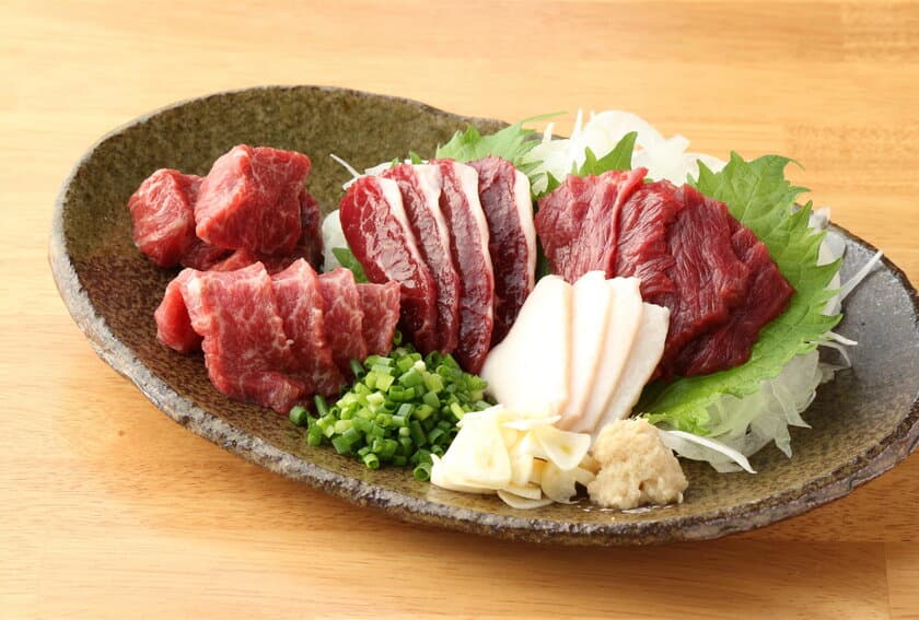 熊本地震から1年　馬肉料理専門店で馬肉を食べて応援　
期間限定！『極馬刺5点盛合わせ』2,480円を1,680円で提供