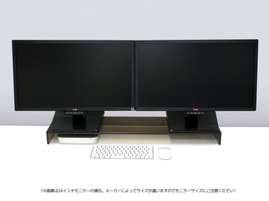 CRYSTAL STAND -DUAL-：Mac miniにも最適(ブラウン)