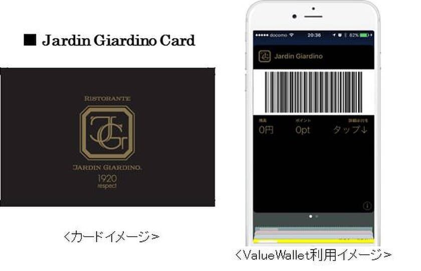 表参道に期間限定でオープンする
「Ristorante Jardin Giardino 1920 respect」に
モバイルプリペイドサービス【ValueWallet】を提供開始