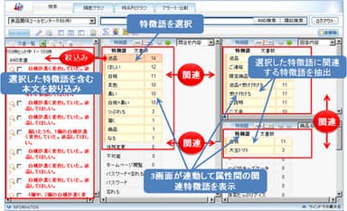 「CoreExplorer Ver2.0」特徴語画面