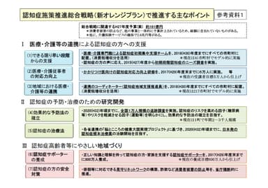 認知症施策推進総合戦略(新オレンジプラン)で推進する主なポイント(厚生労働省資料)