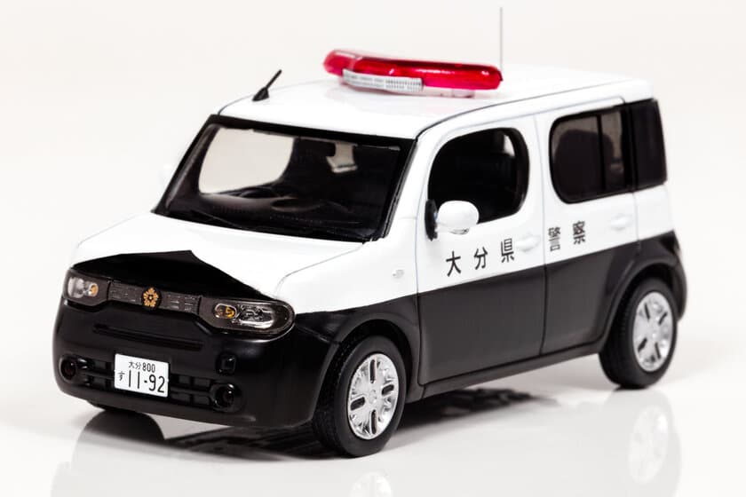 全国的にも珍しい日産キューブの警察車両が
1/43スケールになって登場！6月6日に予約受付開始