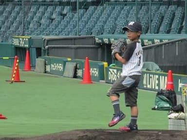 阪神甲子園球場での投球体験