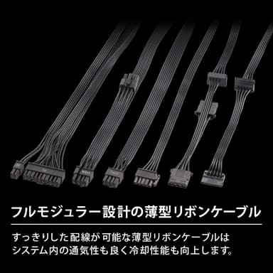 フルモジュラー方式と薄型リボンケーブル採用