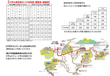 六甲山東西急行バス時刻表・運賃表・路線図