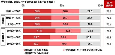 今年の夏の旅行予定