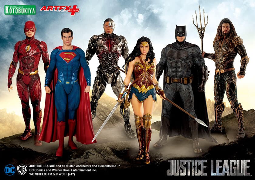 DC COMICSのヒーローが集結！
『ジャスティス・リーグ』ARTFX+が映画に合わせ発売！