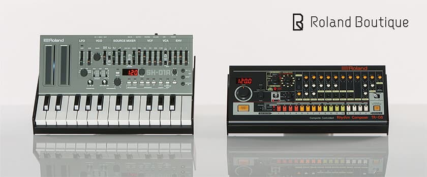 音楽シーンに大きな影響を与えた
リズム・マシンの名機「TR-808」、シンセサイザー「SH-101」を
コンパクトなボディに凝縮した2モデルを発売