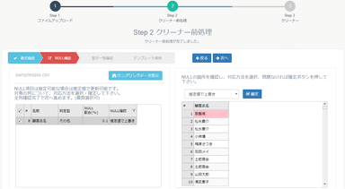 CleanerNULL確認