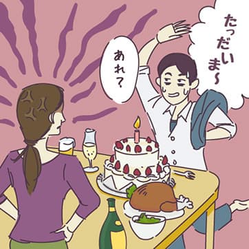 誕生日を忘れたイメージ