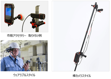 市販アクセサリーに取り付け可能