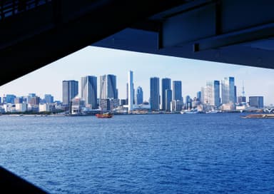 豊洲公園から湾岸が見える