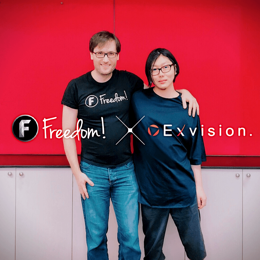 Exys、YouTube事業における世界3位の
「Freedom!」と資本業務提携！
YouTuber支援サービス「Exvision.」グローバル展開を加速