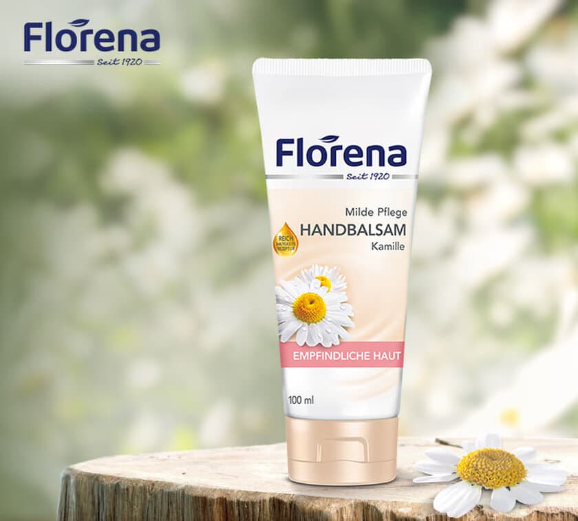 ドイツのボタニカルブランドFlorena、昨年販売終了した
ハンドクリーム カモミールが多くの要望に応え復活！
9月13日より日本限定で販売再開