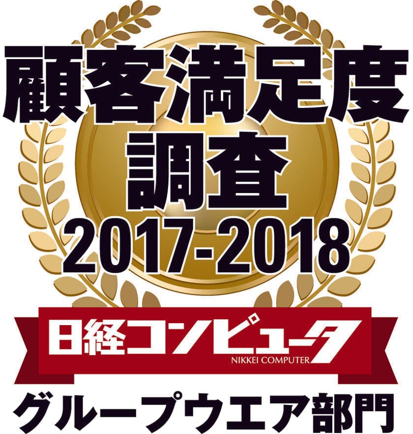 ネオジャパン、日経コンピュータ 顧客満足度調査 
2017-2018 グループウエア部門で3年連続1位に