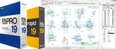 『図脳RAPIDPRO19』『図脳RAPID19』パッケージ･メイン画面