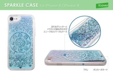 iPhone 8/iPhone X専用ケース「Sparkle case」特長