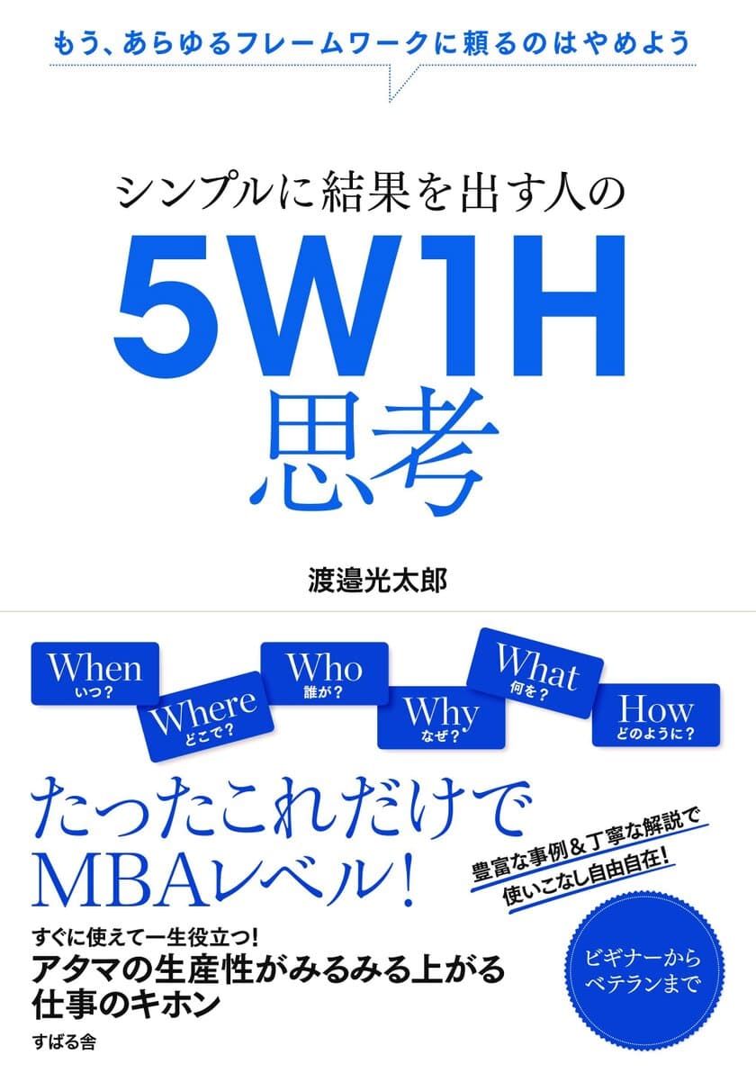 書籍『シンプルに結果を出す人の5W1H思考』　
最強の思考ツール「5W1H」がブームの兆し！？　
発売2ヶ月で発行部数40,000部突破の話題書！