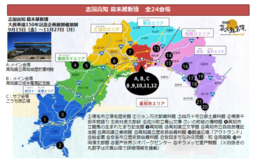 『志国高知 幕末維新博』特別企画が高知県各地で開催！
大政奉還150年記念＆坂本龍馬・中岡慎太郎没後150年記念