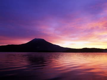 【釧路市】阿寒湖の朝焼け