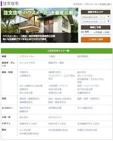 「スマイスター 注文住宅」トップ画面