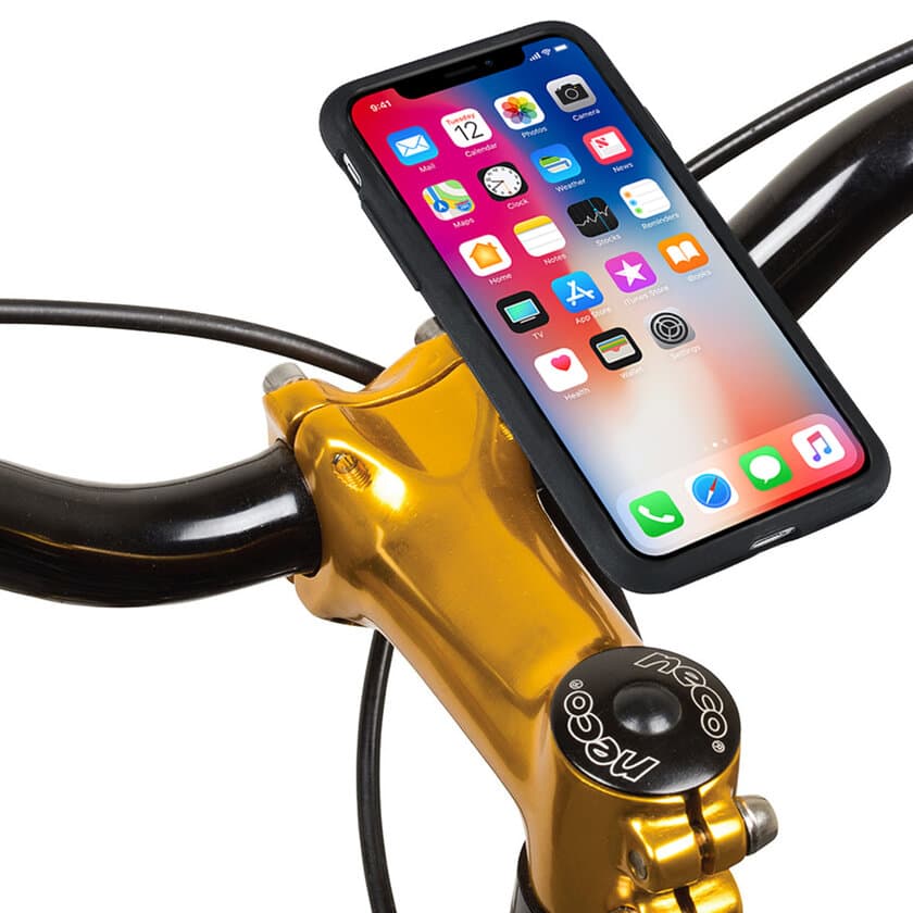 iPhone X専用の自転車・バイクホルダーが11/30に発売！
　特許取得済みの独自ロックシステムでガッチリ固定