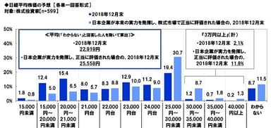 日経平均株価の予想（2018年12月末）