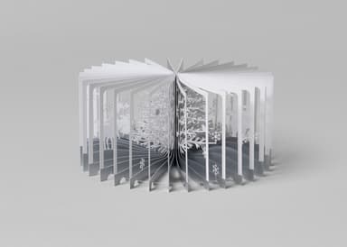 360°BOOK 雪降る森(全開状態)