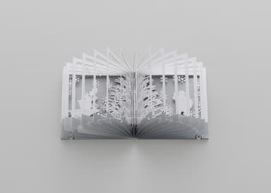 360°BOOK 雪降る森(半開状態)