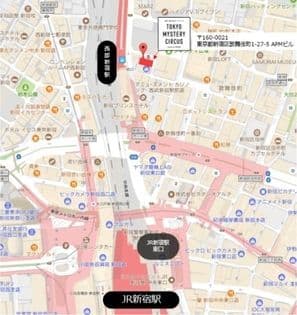 東京ミステリーサーカス地図