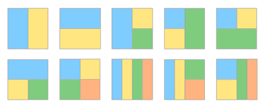 画面レイアウトは、画面比率スクエア(1：1)、16：9ともに、10パターンを用意