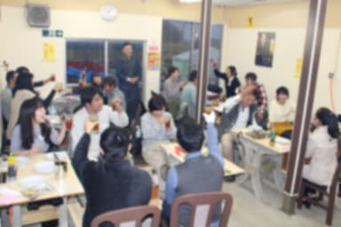 「活き活き家」で夕食交流会