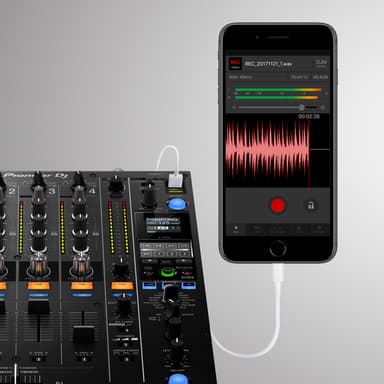 1) DJMシリーズとシンプルな接続で録音可能