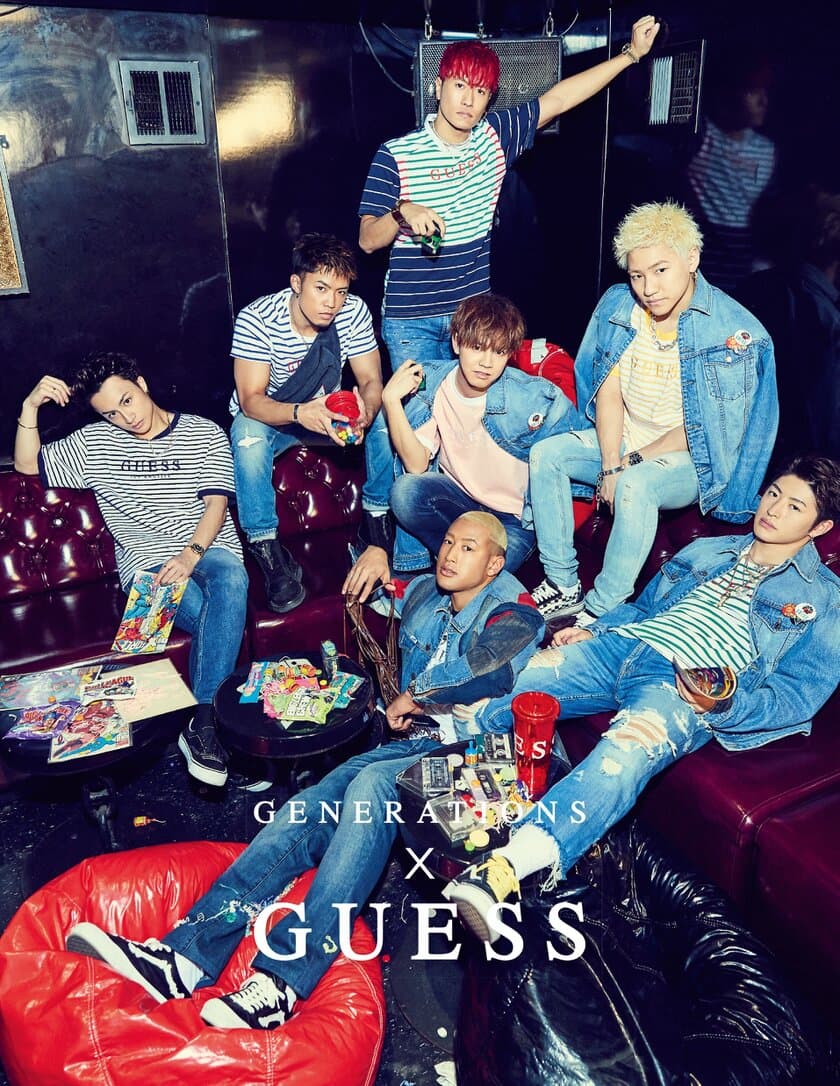 GENERATIONS × GUESS　
コラボレーションコレクション発売　
期間限定ポップアップストアもオープン